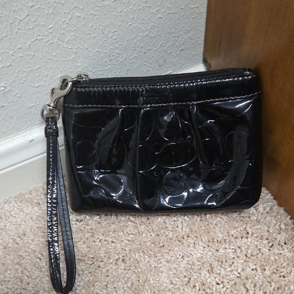 Coach Other - Coach Glossy Black Wristlet